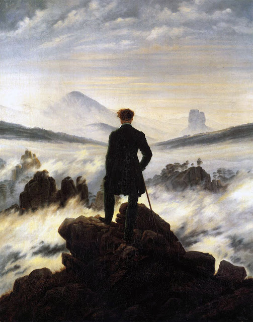Viandante sul mare di nebbia, <i>Caspar David Friedrich</i>, 1818